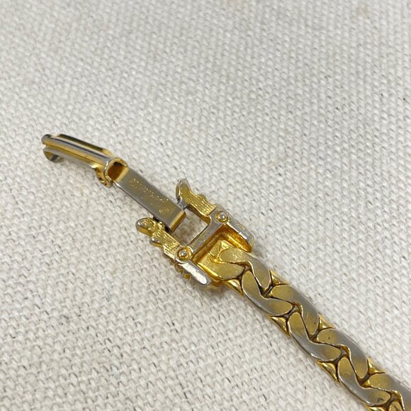 Goldette Link Bracelet Marked Vintage Gold-Tone Chain - Picture 6 of 13